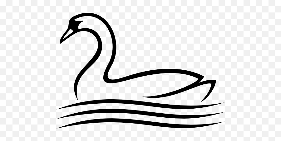 Swan Outline Sticker - Outline Images Of Swan Emoji,Swan Emoji