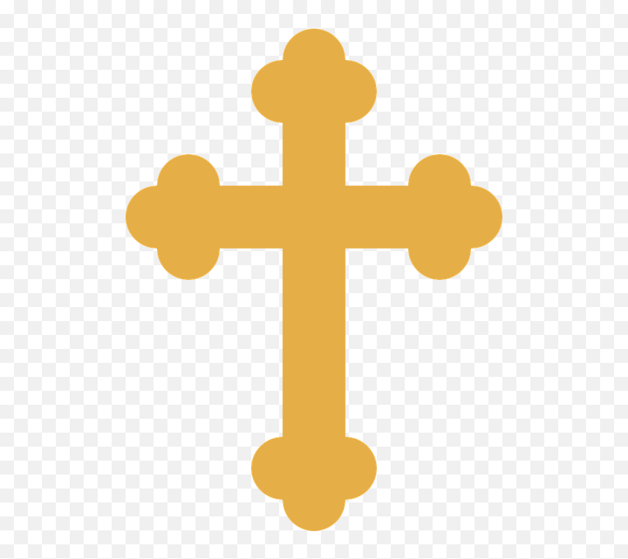 Crucifix Vector Transparent Png - Baptism Gold Cross Clipart Emoji,Cruz Emoji