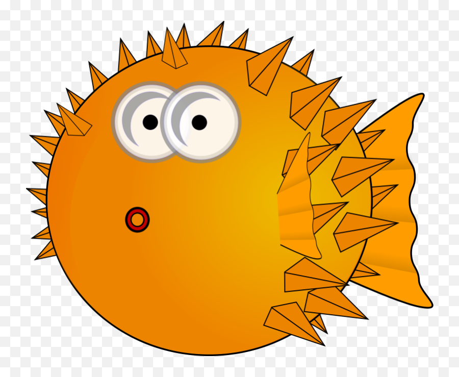 Puffer Fish Clipart - Funny Fish Clip Art Emoji,Blowfish Emoji