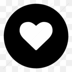 White Heart Icon Png - Twitter Logo Black Circle Emoji