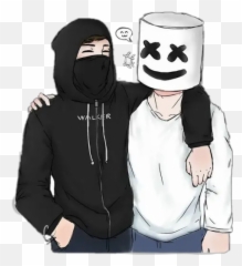 Marshmello Stickers For Whatsapp - Marshmello Y Alan Walker Emoji,Marshmello Emoji