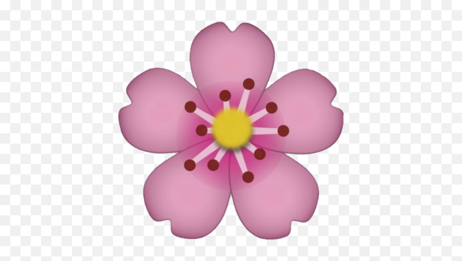 Flower Emoji Emoticon Sticker Tumblr New Pink Plant Flo - Pink Flower Emoji Png,Flower Emoticon