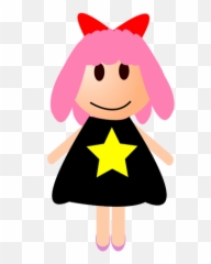 Girl With Hair Ribbon - Cartoon Emoji