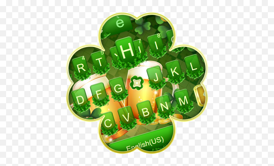 St Patrick Beer Keyboard Theme - Graphic Design Emoji,St Patrick's Day Emoji Copy And Paste