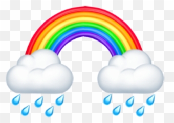 Emoji Rainbow Cloud Rainbowemoji Freetoedit - Iphone Png
