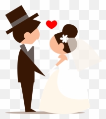 Groom Vector Png Transparent Png - Wedding Cartoon Png Emoji,Bride Emoji Png