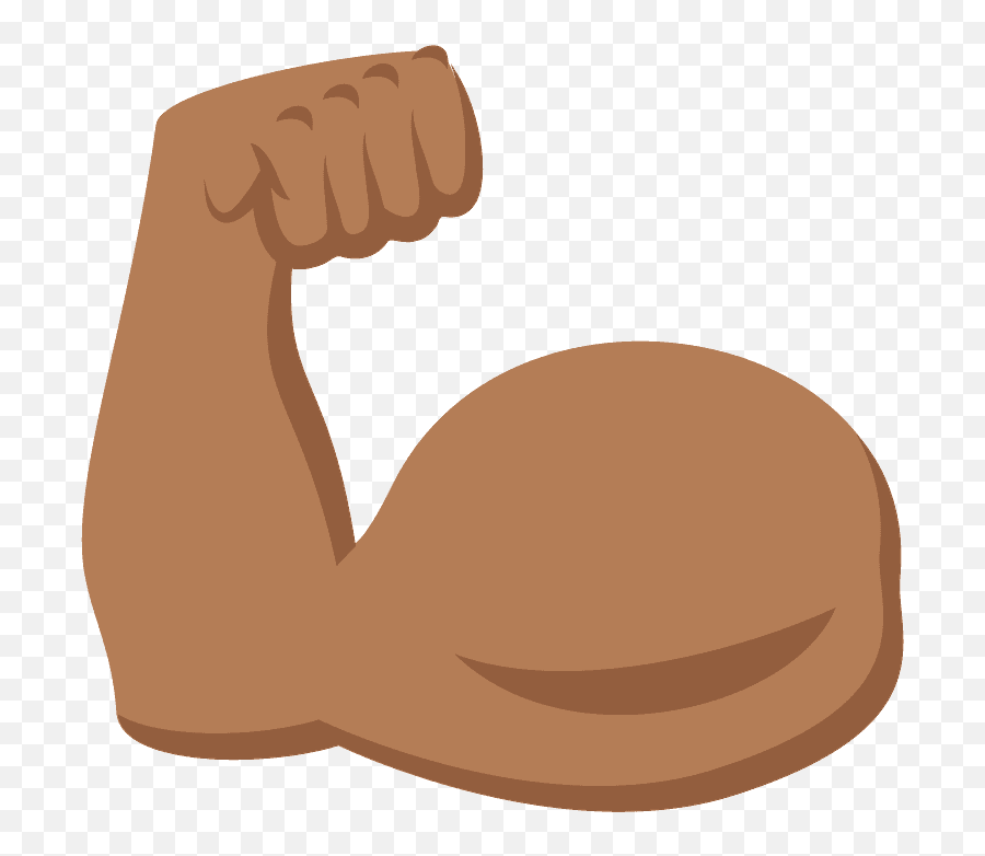 Flexed Biceps Emoji Clipart - Emoticon Bicep,Bicep Emoji