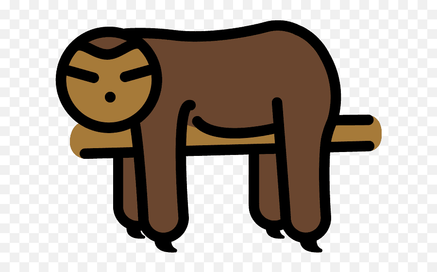 Sloth Emoji Clipart - Emoji Preguiça,Hedgehog Emoji