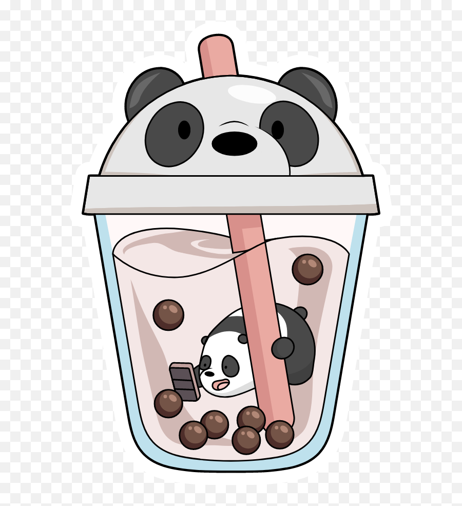 Pin On Cartoons Stickers - Sticker Mania We Bare Bears Boba Tea Emoji,Boba Emoji