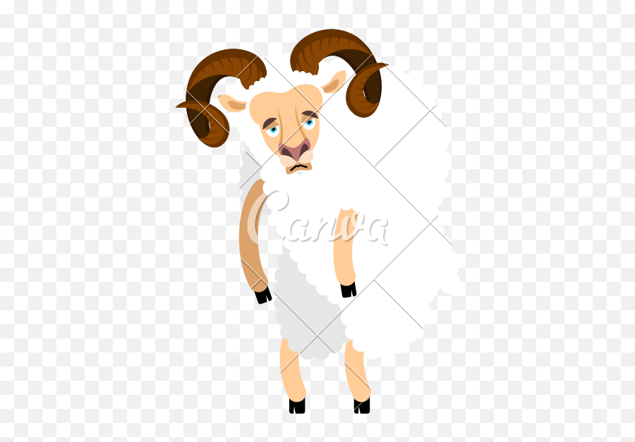 Sheep Farm Animal Sorrowful Emoji - Cartoon,Sheep Emoji