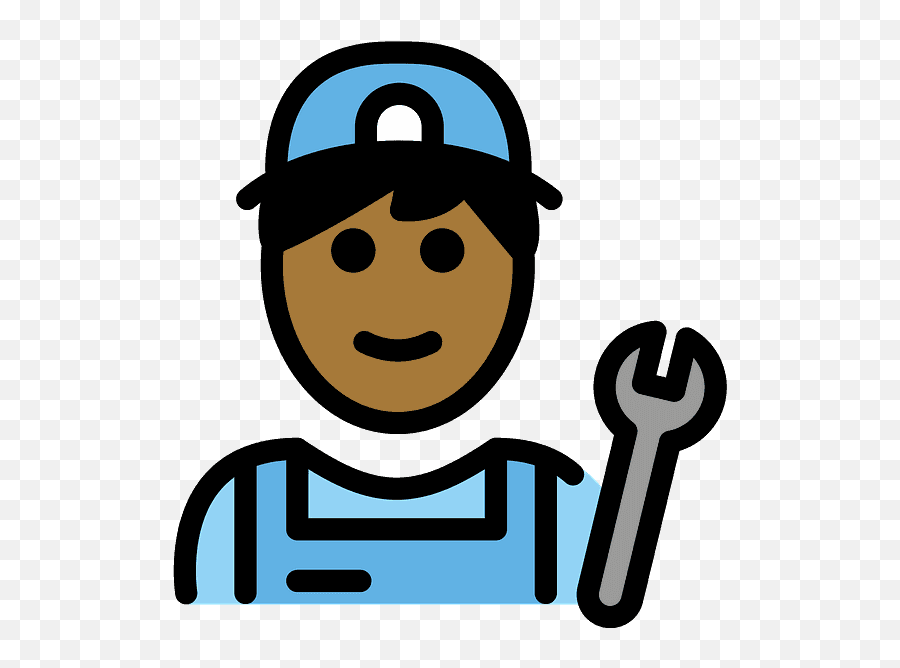 Mechanic Emoji Clipart - Dibujo De Agricultura Facil,Handyman Emoji