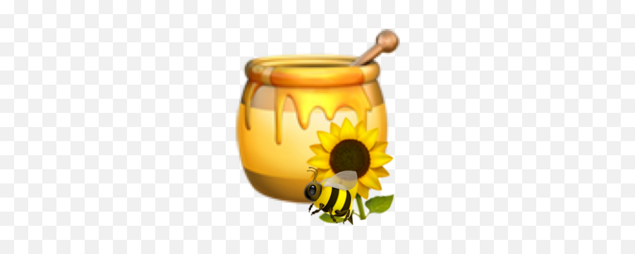 Honey Emoji Emojis Emojisticker Emojiiphone Sunglower - Illustration,Honey Emoji