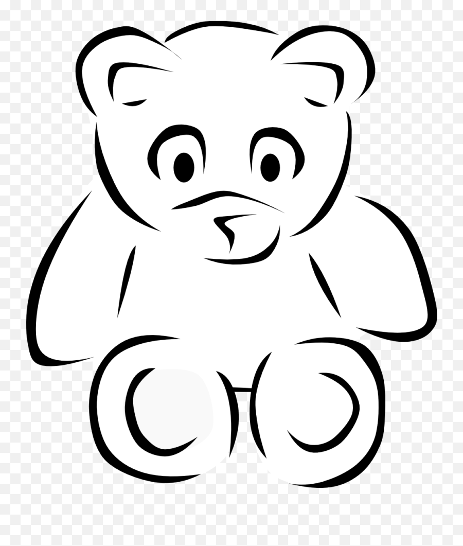 Free Bear Clipart Black And White - Non Living Things Clipart Black And White Emoji,Gummy Bear Emoji