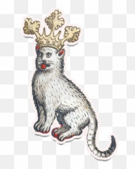 Medieval Cats - Medieval Drawing Of Cat Emoji,Opossum Emoji