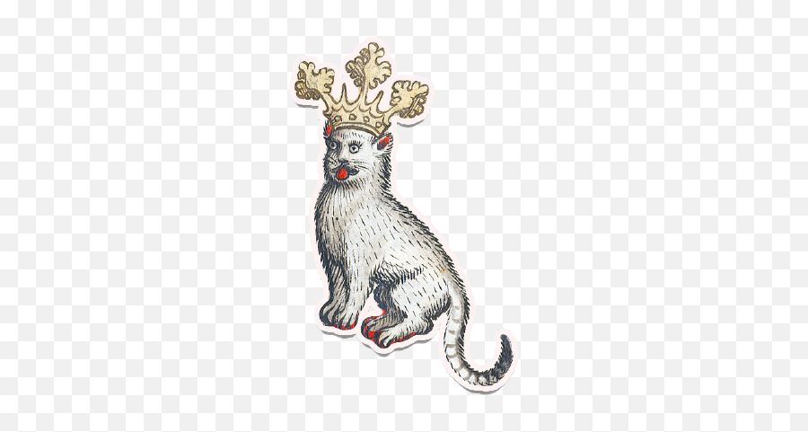 Medieval Cats - Medieval Drawing Of Cat Emoji,Opossum Emoji