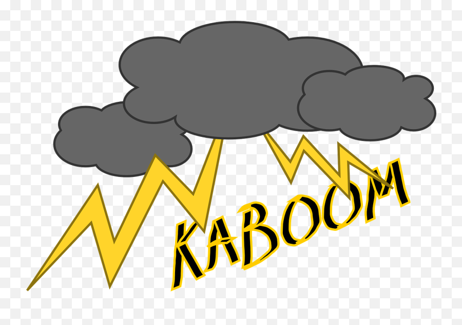 Boom Clouds Explosion Flash Kaboom - Thunder And Lightning Clipart Emoji,Smoke Cloud Emoji