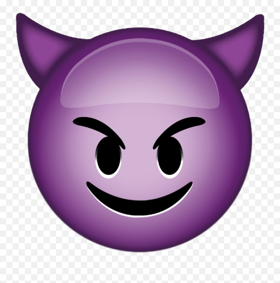 Diablo Morado Emoji - Evil Emoji,Draw Emoji