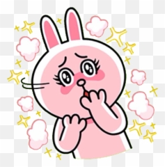 Bashful Cony In 2020 - Line Stickers Png Download Emoji