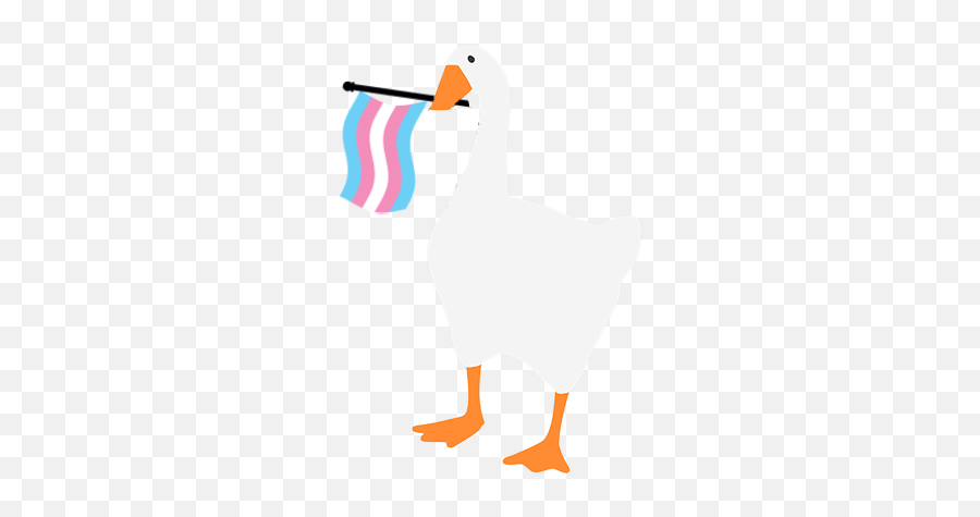 The Horrible Goose Said Trans Rights - Untitled Goose Game Phone Emoji,Trans Flag Emoji