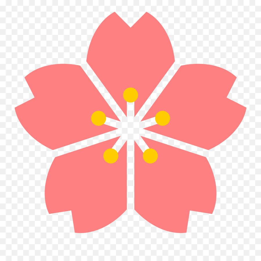 Cherry Blossom Clipart Transparent - Flower Anime Cherry Blossom Emoji,Sakura Flower Emoji