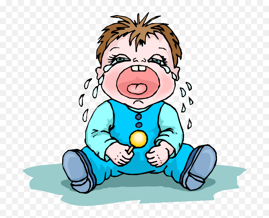 Baby Crying Clipart Gif - Baby With Lollipop Crying Emoji,Cry Baby Emoji