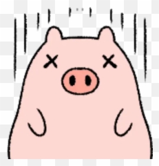 Very Cute And Round Pig Emoji Stickers For WhatsApp -