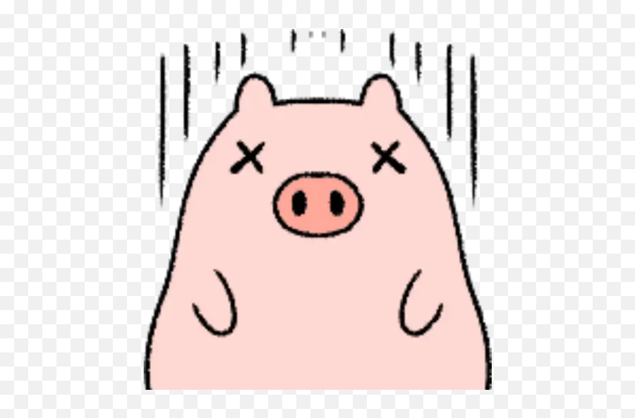 Very Cute And Round Pig Emoji Stickers For Whatsapp - Emoji,Pig Nose Emoji