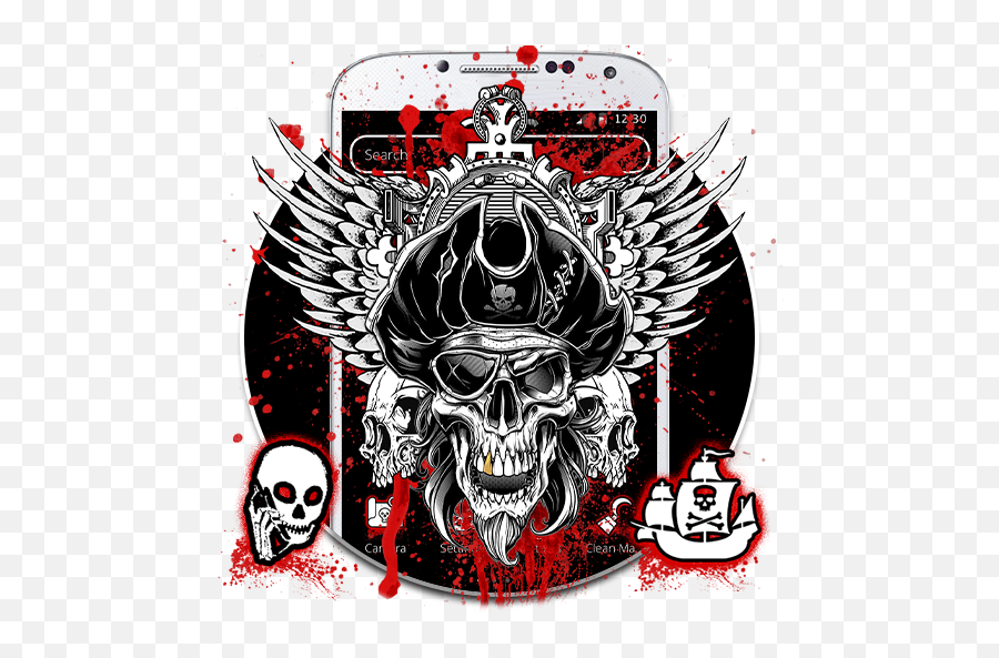 Bloody Pirate Skull Theme - Programu Zilizo Kwenye Google Play Illustration Emoji,Pirate Emoji Android