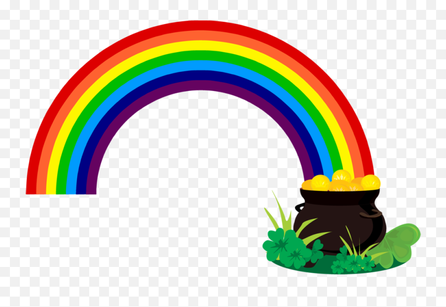 Pot Of Gold Rainbow Leprechaun Clip Art - St Pot Of Gold Emoji,Pot Of Gold Emoji