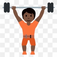 Person Lifting Weights Emoji Clipart -