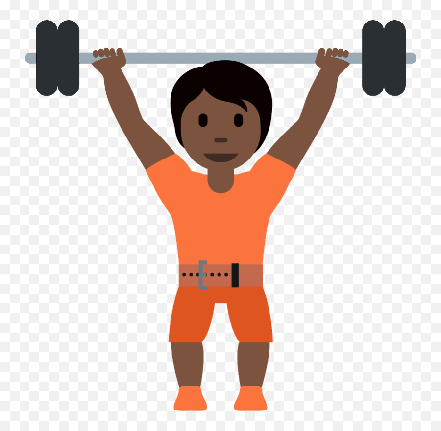 Person Lifting Weights Emoji Clipart - Person Lifting Weight,Fitness Emoji