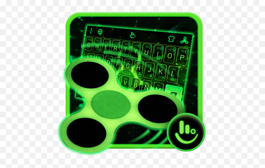 Fidget Spinner Neon Keyboard Theme Apk Download From Moboplay - Computer Keyboard Emoji,Snapchat Emoji Themes