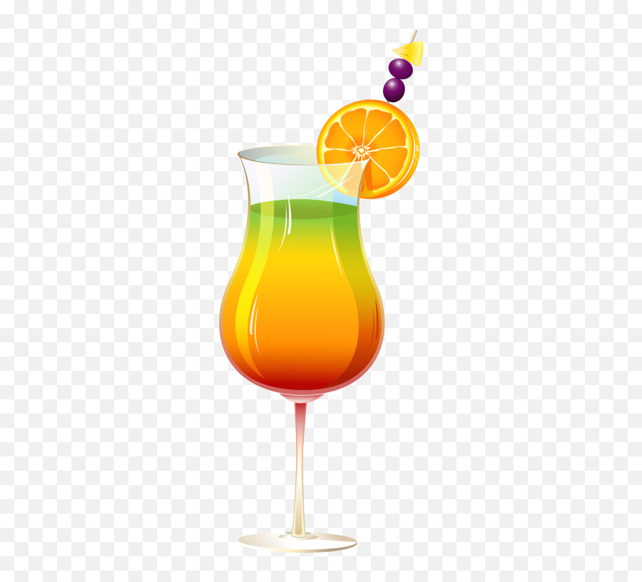 Exotic Cocktail Png Clipart - Cocktail Clipart Emoji,Cocktail Sunrise Emoji