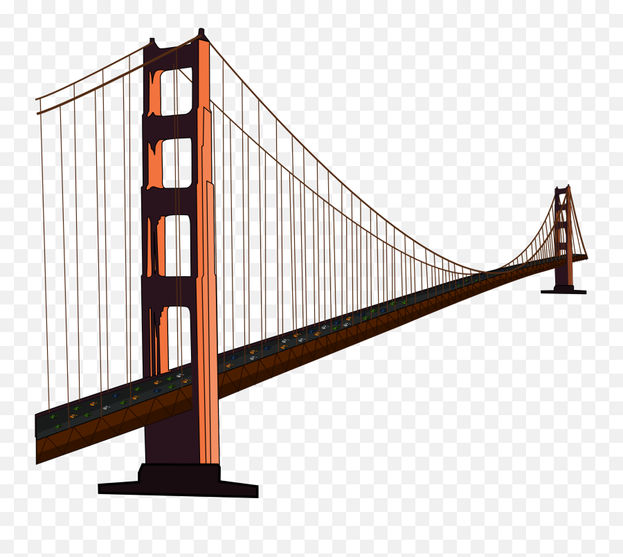 Golden Gate Bridge Clip Art Clipart - Golden Gate Bridge Emoji,Golden Gate Bridge Emoji