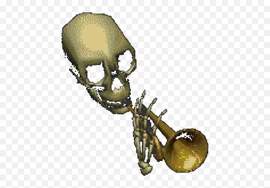 Mrskeltal - Skeleton Trumpet Clear Background Emoji,Skeleton Emoji