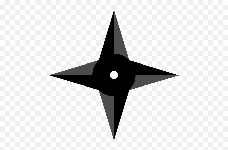 Ninja Star Samurai Shuriken Icon - Emoji Shuriken,Black Star Emoji