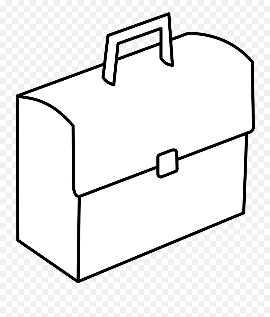 Portfolio Suitcase Case Trunk Bag - Briefcase Clipart Black And White Emoji,Emoji School Bag
