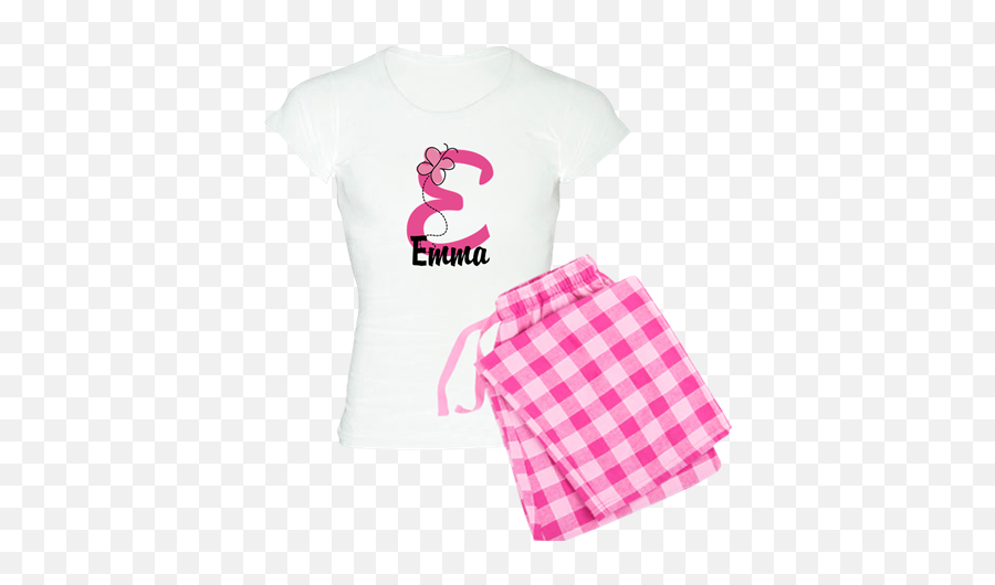 Personalized Monogram Lette Womens - Womens Sister Heart Pajamas Emoji,Emoji Pajama Set