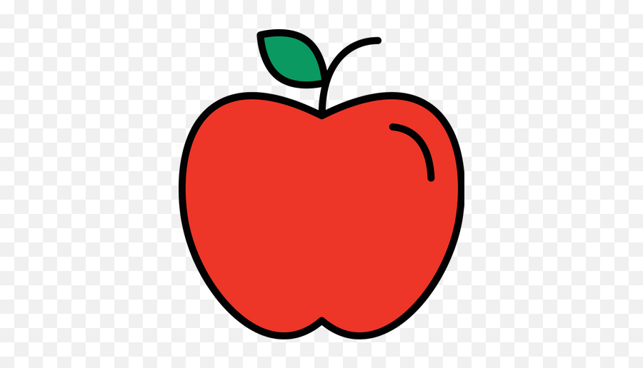 Outlined Apple Graphic - Clip Art Emoji,Muffin Emoji