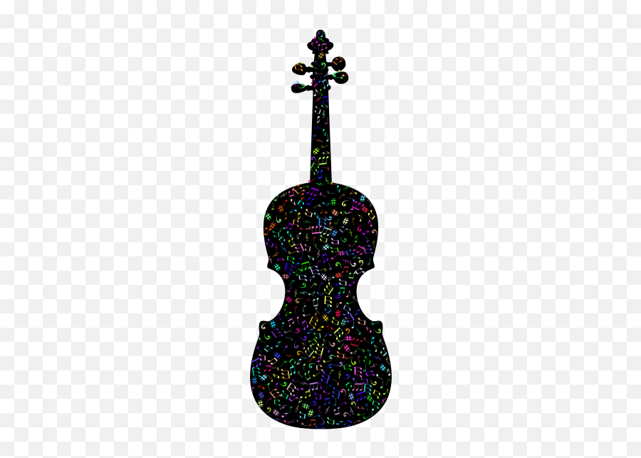 Prismatic Musical Violin With - Violin Black And White Emoji,Bass Clef Emoji