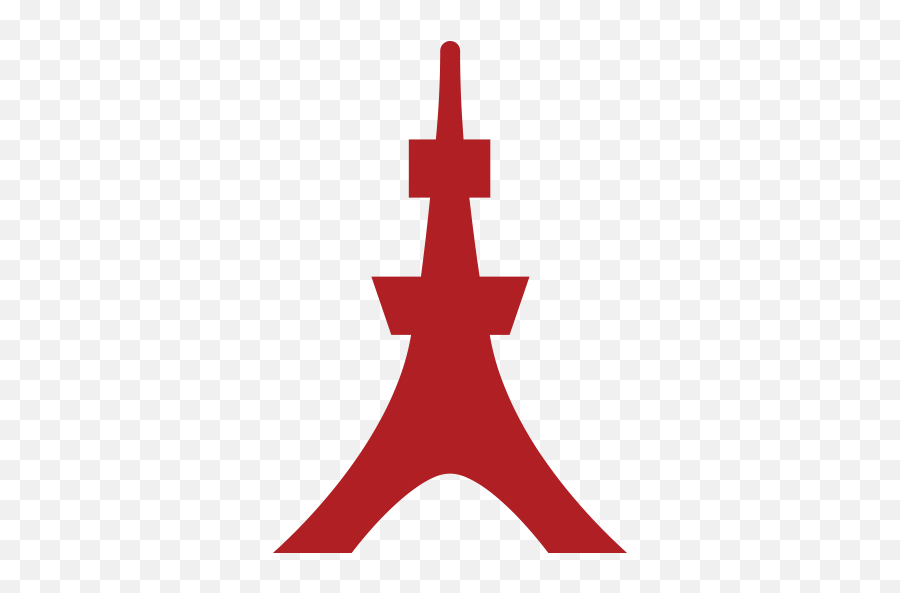 Tokyo Tower Emoji For Facebook Email Sms - Eiffel Tower Clip Art Red Background,Tower Emoji