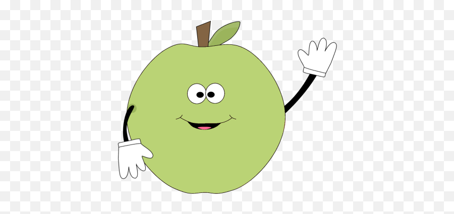 Green Apple Waving Clip Art - Green Apple Waving Image Green Apple Gif Png Emoji,Waving Emoticon