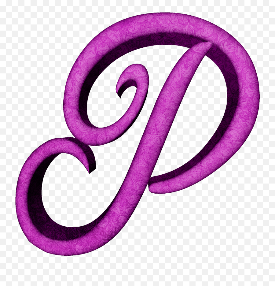 Alfabeto Estampado De Hojas En Fucsia - Purple Cursive P Emoji,Prince Symbol Emoji