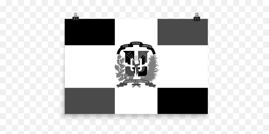 Dominican Republic Flag Clipart Black And White - Transparent Dominican Republic Flag Emoji,Bandera Dominicana Emoji