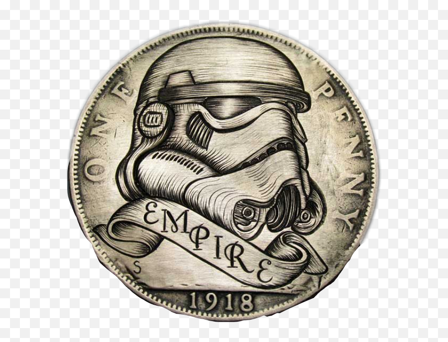 Reminds Me Of Star Wars - Hand Engraved Coins Emoji,Star And Cash Emoji