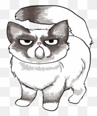 Grumpy Drawing Free download on ClipArtMag - Easy Cat Sketches Emoji