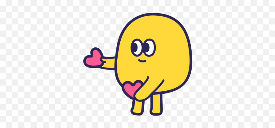 Smoothymon Sticker Basic By Smoothy Inc - Color Yellow Cartoon Gif Emoji,Wolf Emoji Iphone