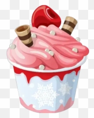 Postrecitos Cute Stickers For WhatsApp - Cup Ice Cream Cone Png Emoji