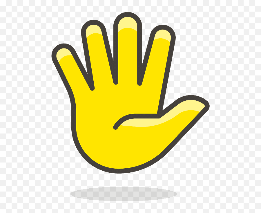 Hand With Fingers Splayed Emoji Clipart - Download Gambar Jari Tangan,Emoji Smile With Hands