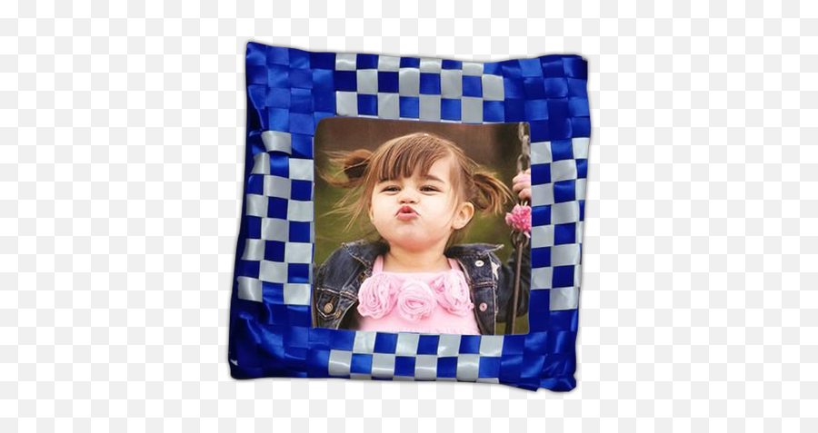 Sublimation Cushion Pillow - Beautiful Baby Girl Hd Emoji,Blue Heart Emoji Pillow